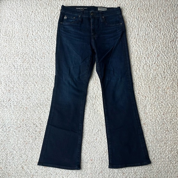 Adriano Goldschmied AG Farrah Crop Boot Mid Rise Japanese Denim Dark Wash 29 - Picture 3 of 8